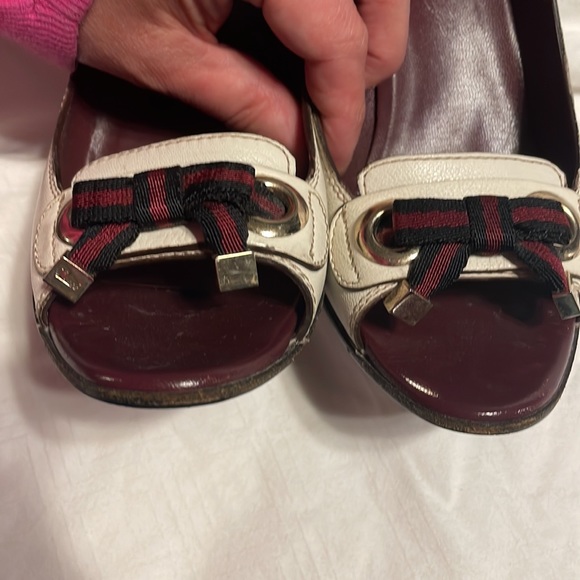 Gucci web bow open toe shoes used 6B 36 - Picture 9 of 9